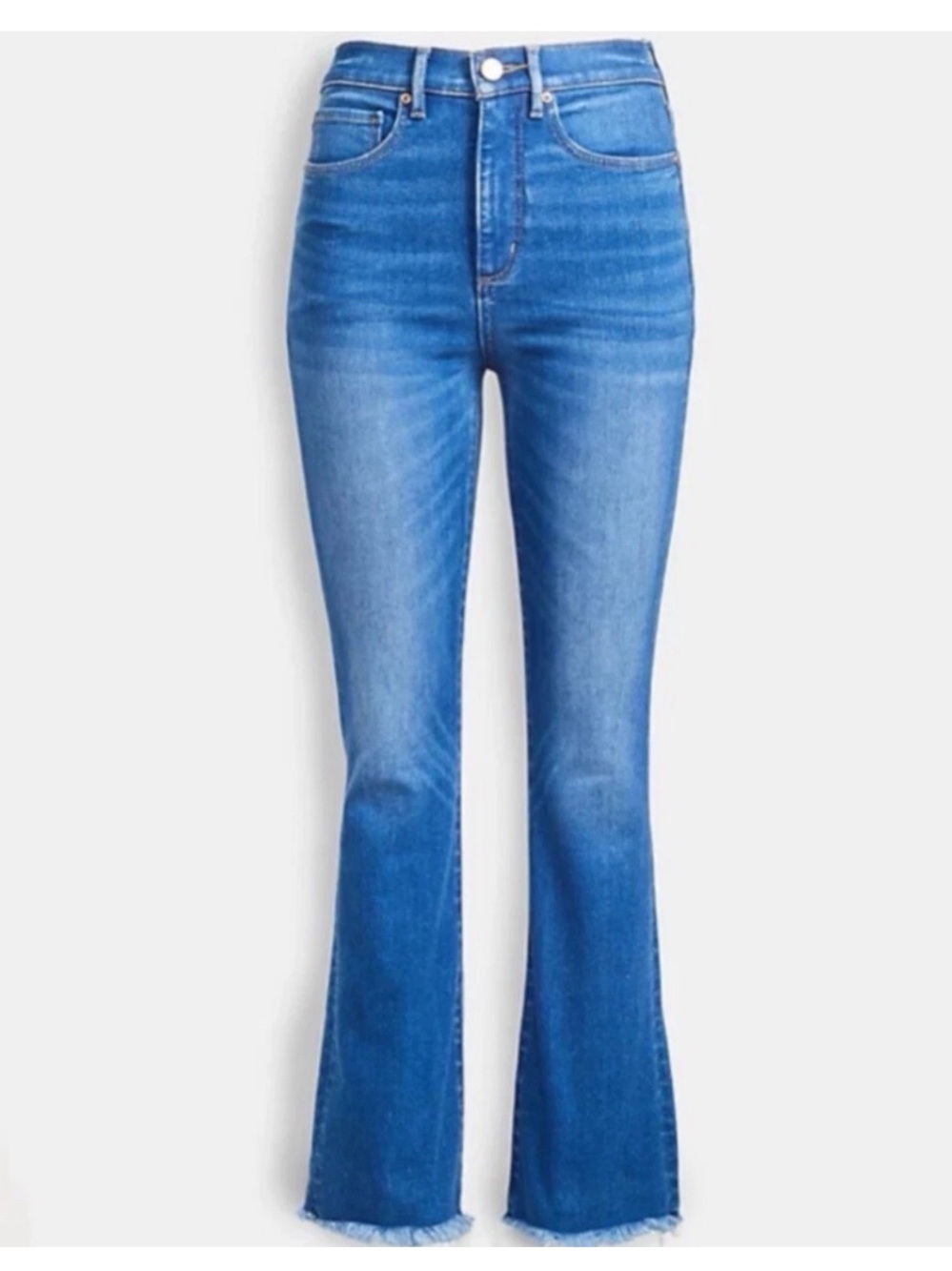 LOFT Curvy High Waist Flare Crop Jeans